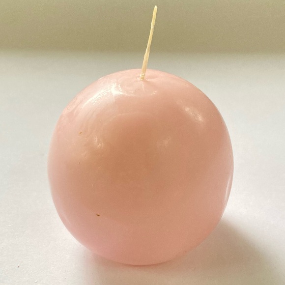 Round Ball Candle Dusty Rose Pink SORBET Scented 6 oz - Picture 3 of 6